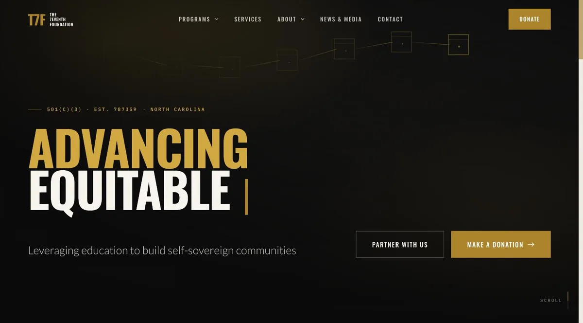 Screenshot of The 7eventh Foundation