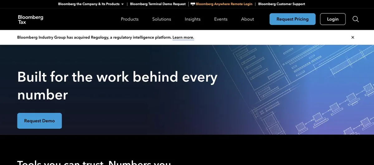 Screenshot of Bloomberg Tax