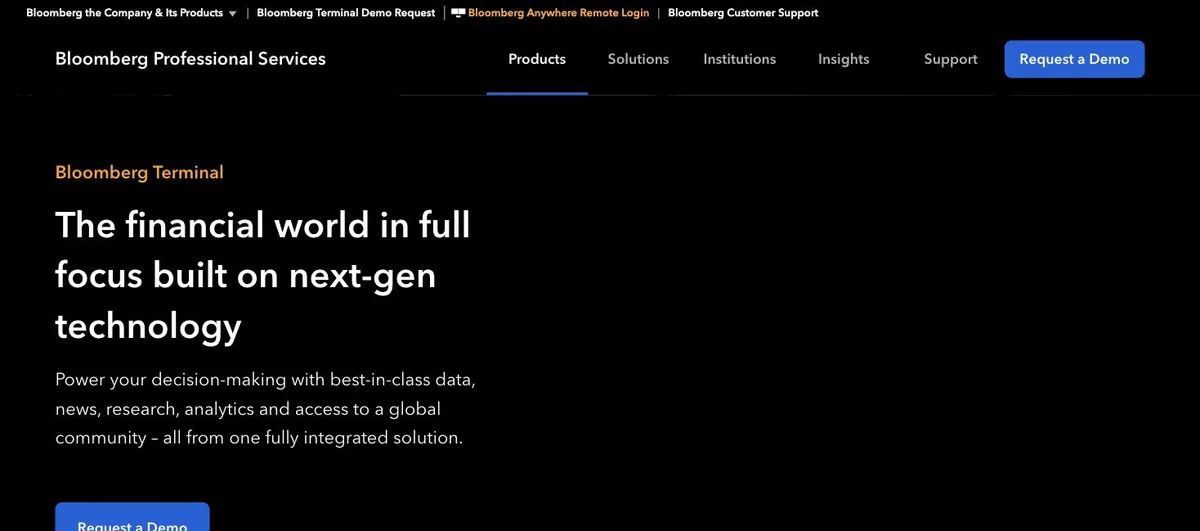 Screenshot of Bloomberg Terminal